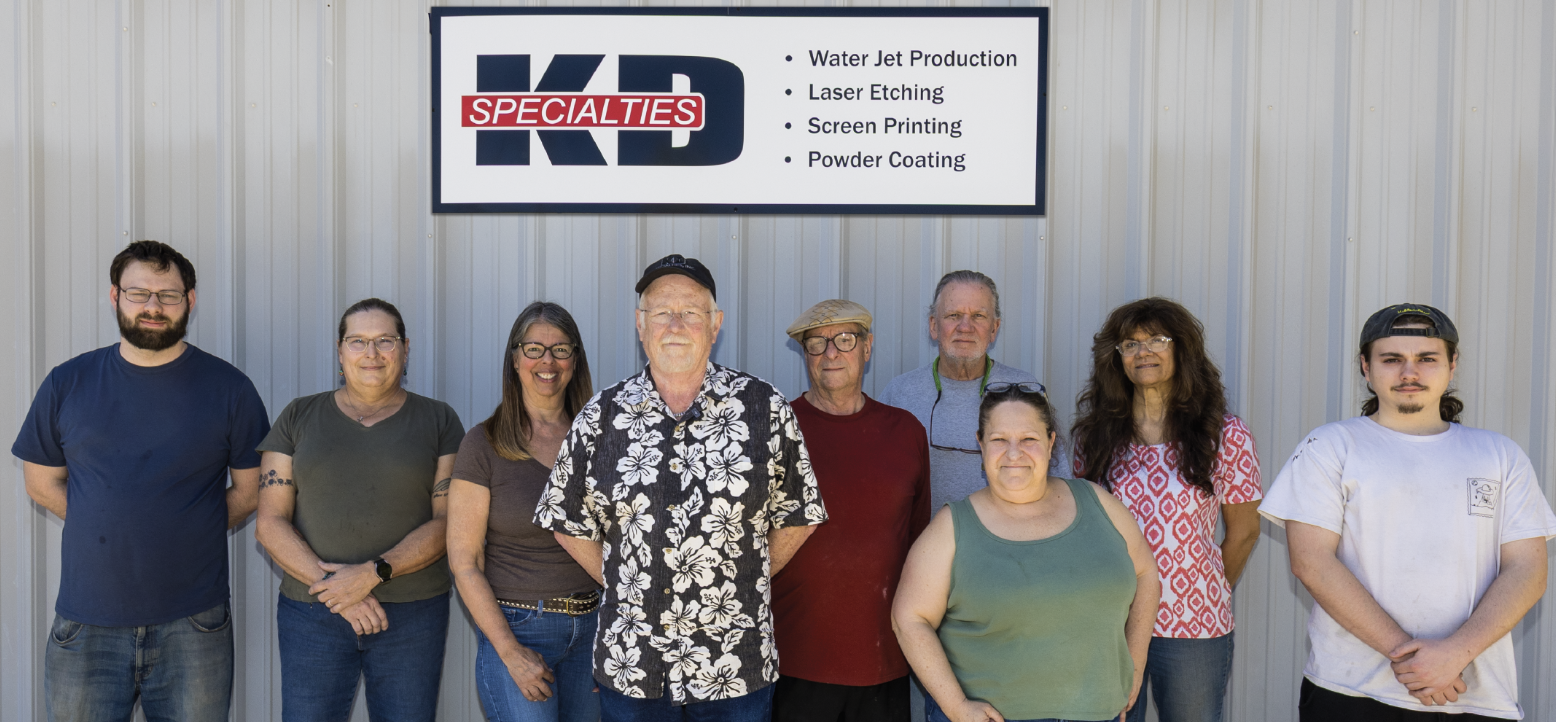 Left to Right – Thomas Wakefield, Sandy McGuire, Charlene Lockwood (production supervisor), Greg Ludlum, Don Marshall, Ken Hull, Jamaica Karr, Kellie Bradley, Jered Davis with Troy Groves and Kristin Ludlum (not pictured)